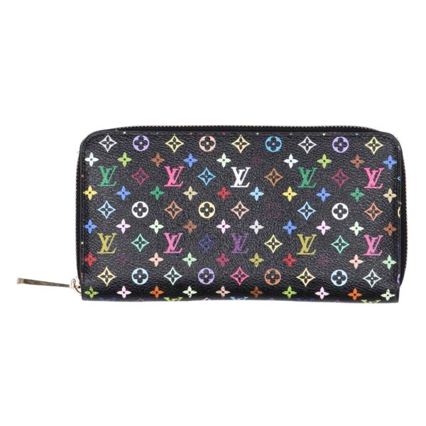 49995 1 LOUIS VUITTON Zippy Wallet Multicolor Noir