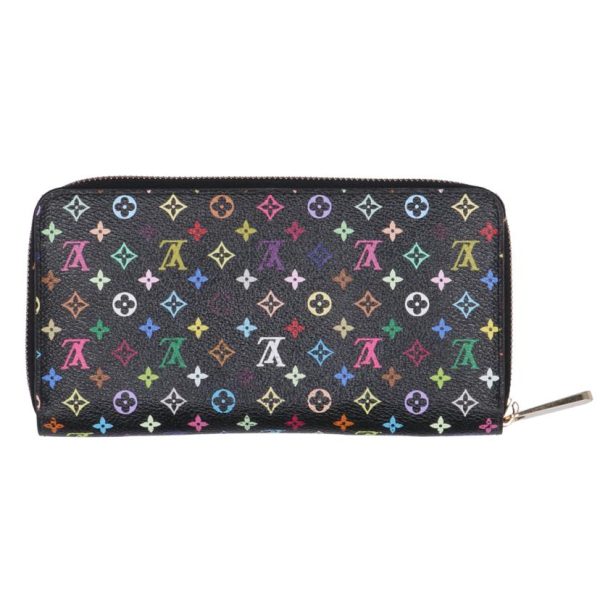 49995 2 LOUIS VUITTON Zippy Wallet Multicolor Noir