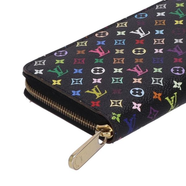 49995 3 LOUIS VUITTON Zippy Wallet Multicolor Noir