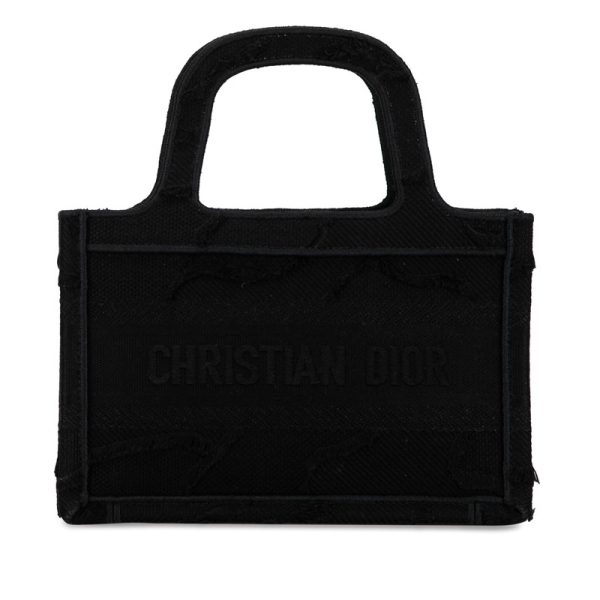 4cbsqdc3obqjkbfk 1 Dior Book Tote Mini Tote Bag Handbag Black Canvas