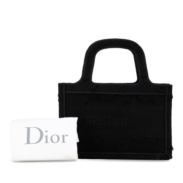 4cbsqdc3obqjkbfk 9 Dior Book Tote Mini Tote Bag Handbag Black Canvas