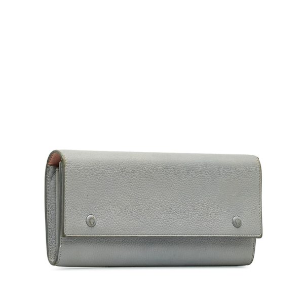 4eklgsdkgigxzrao 2 Celine Large Flap Multi Function Long Wallet Gray