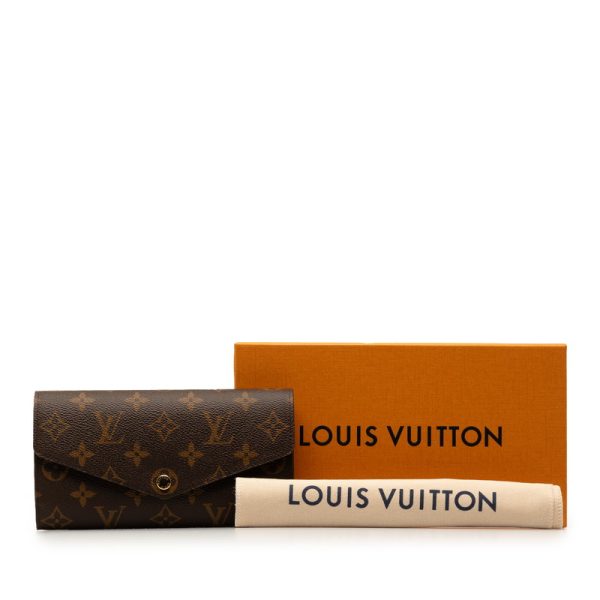 4ft1dy57ilcyaf3r 10 Louis Vuitton Monogram Portefeuille Sarah Long Wallet Brown