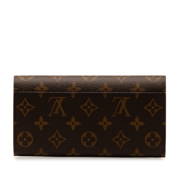 4ft1dy57ilcyaf3r 3 Louis Vuitton Monogram Portefeuille Sarah Long Wallet Brown