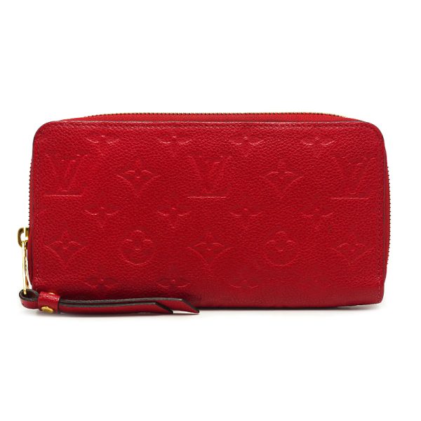 4h0051 1 Louis Vuitton LV Zippy Wallet M63691 Empreinte Red