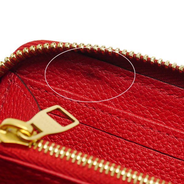 4h0051 9 Louis Vuitton LV Zippy Wallet M63691 Empreinte Red