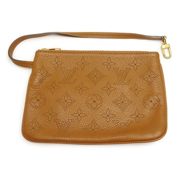 4h0428 8 Louis Vuitton LV Selene PM Mahina Shoulder Bag Caramel Brown