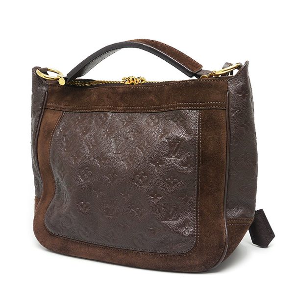 4h0804 2 Louis Vuitton PM M40583 Monogram Empreinte Brown