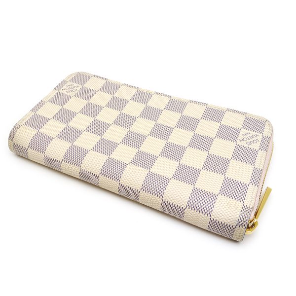 4h1064 2 Louis Vuitton Wallet N63503 Damier Azur Rose Ballerine Wallet