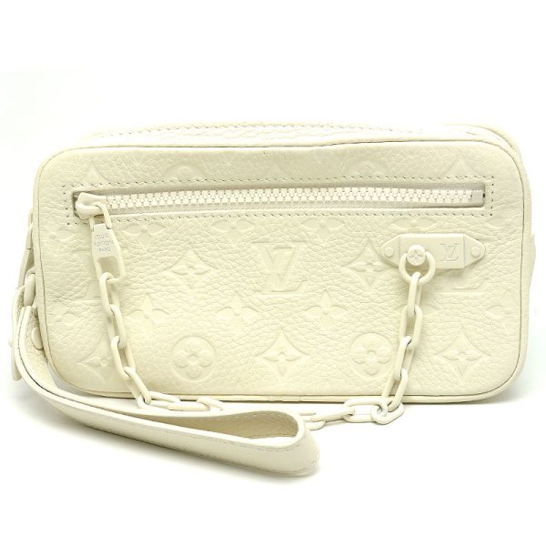 4h1191 1 LOUIS VUITTON LV Pochette Volga Empreinte Clutch Bag