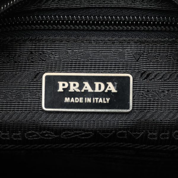 4kovev0rtabqyhzh 6 Prada Triangle Logo Plate Shoulder Bag Black Nylon Leather