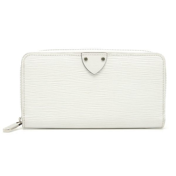 4sh0004 1 Louis Vuitton LV Zippy Wallet M63836 Epi Long Wallet White