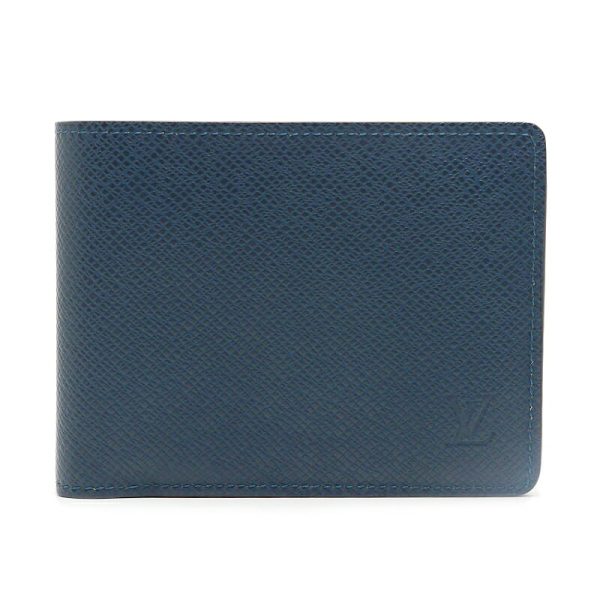 4sh0595 1 Louis Vuitton LV Portefeuille Multiple M30679 Taiga Blue