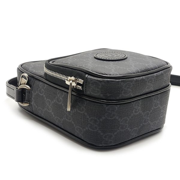 4sh0643 3 GUCCI Interlocking Black GG Supreme Canvas Shoulder Bag