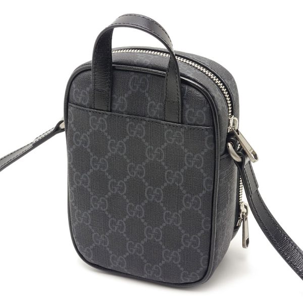 4sh0643 4 GUCCI Interlocking Black GG Supreme Canvas Shoulder Bag