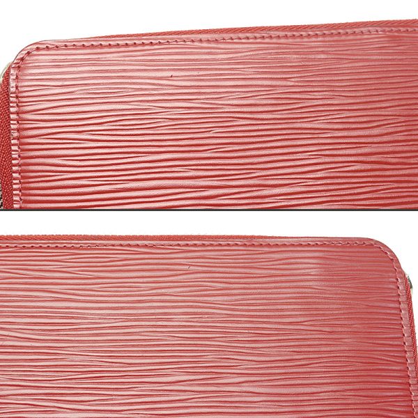 4sh1169 5 Louis Vuitton LV Wallet M61858 Epi Round Zip Long Wallet Red