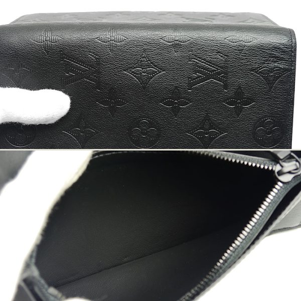 4sh1262 3 Louis Vuitton LV Portefeuille Brazza M62900 Shadow Black Long Wallet