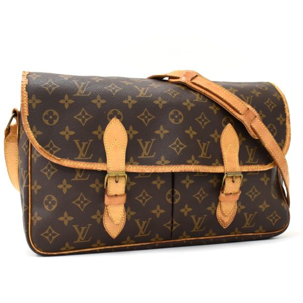 5000001884121097 1 LOUIS VUITTON Gibeciere GM Shoulder Bag M42246 Monogram Brown