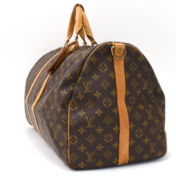 binary comment Louis Vuitton Keepall Bandouliere 55 Boston Bag Monogram Brown