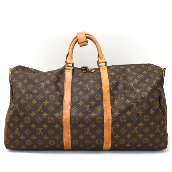 binary comment Louis Vuitton Keepall Bandouliere 55 Boston Bag Monogram Brown