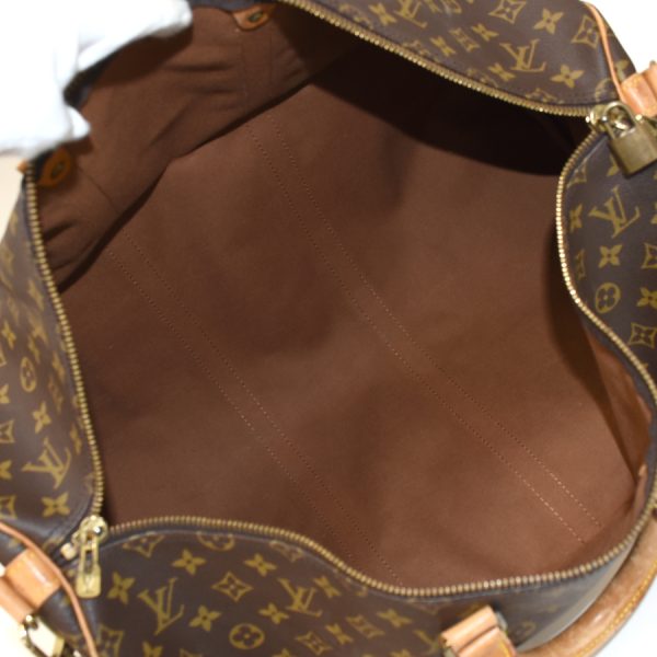 binary comment Louis Vuitton Keepall Bandouliere 55 Boston Bag Monogram Brown