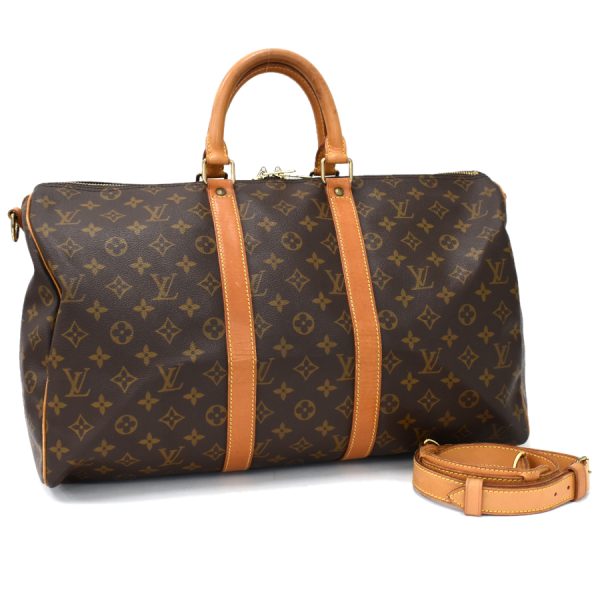 binary comment Louis Vuitton Keepall Bandouliere 45 Monogram Brown