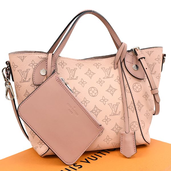 5000001884121830 1 Louis Vuitton Hina PM 2way Tote Bag Monogram Mahina Leather Magnolia Pink