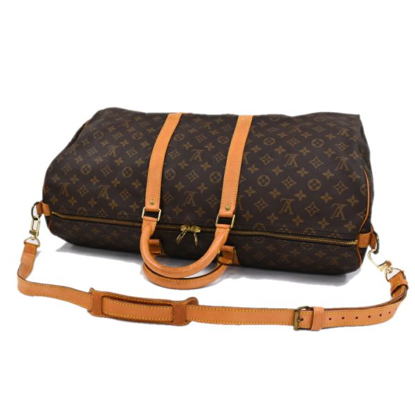 5000001884121941 6 Louis Vuitton Keepall Bandouliere 55 Boston Travel Bag Monogram Brown