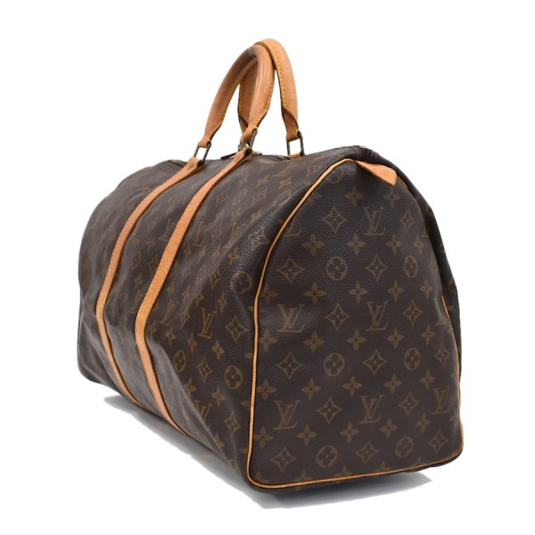 5000001884122052 2 Louis Vuitton Keepall 50 Boston Travel Bag Monogram Brown