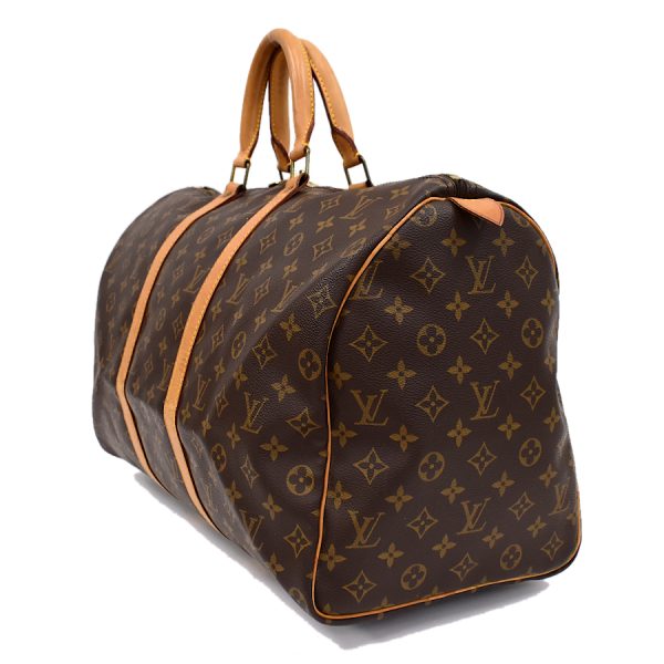 5000001884122053 2 Louis Vuitton Keepall 50 Boston Travel Bag Monogram Brown