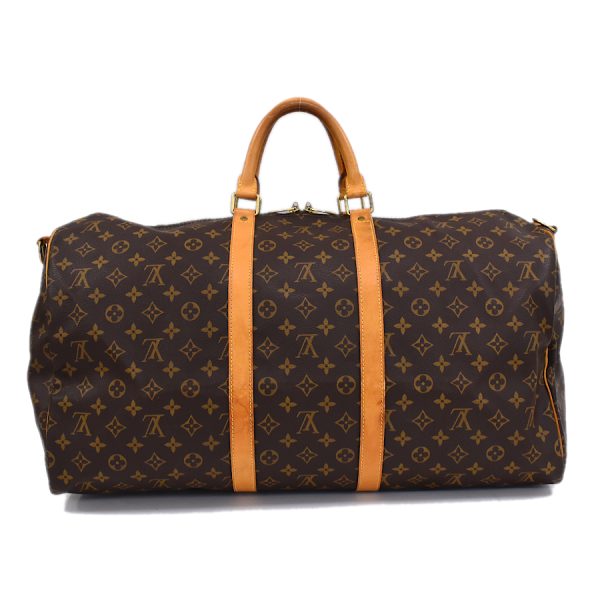 5000001884122110 3 Louis Vuitton Keepall Bandouliere 55 Boston Travel Bag Monogram Brown