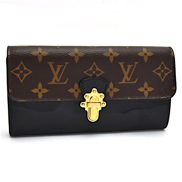 5000001884122549 1 Louis Vuitton Long Wallet Cherry Wood Monogram Patent Brown