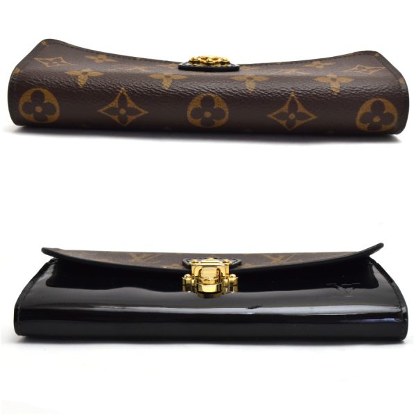 5000001884122549 4 Louis Vuitton Long Wallet Cherry Wood Monogram Patent Brown