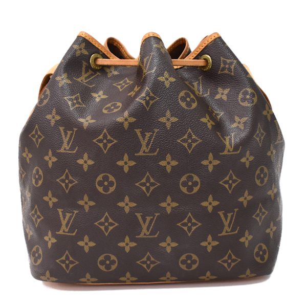 5000001884122584 3 LOUIS VUITTON Petit Noe Shoulder Bag Drawstring M42226 Monogram Brown