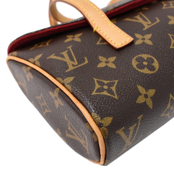 5000001884122740 6 Louis Vuitton Sonatine Handbag Monogram Canvas Brown