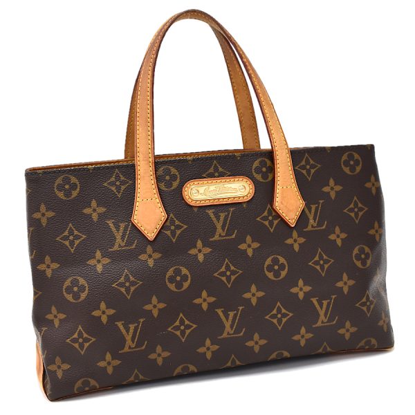 5000001884122743 1 Louis Vuitton Wilshire PM Tote Handbag Monogram Canvas Leather Brown