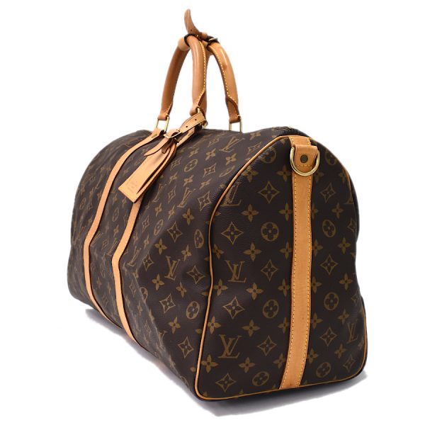 5000001884122784 2 Louis Vuitton Keepall Bandouliere 50 Bag Monogram Brown