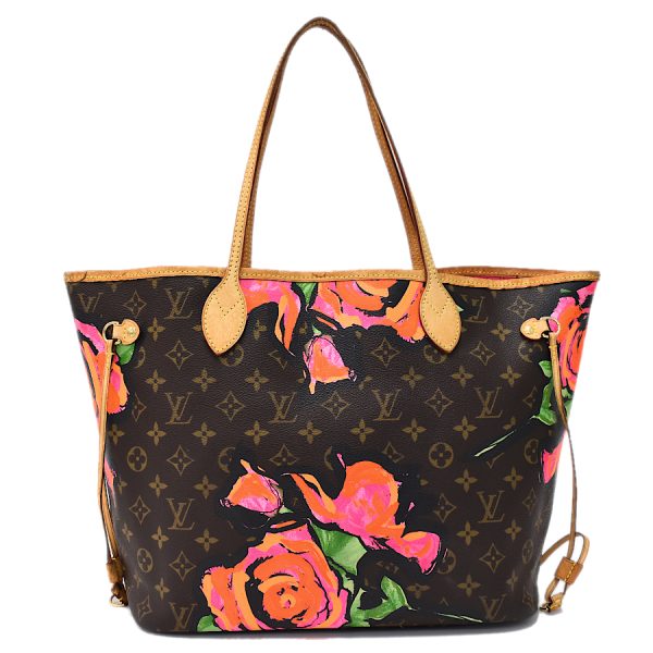 5000001884122785 3 Louis Vuitton Neverfull MM Tote Bag Monogram Rose Canvas Brown Pink