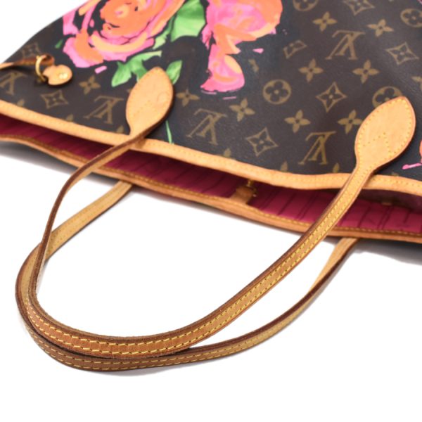 5000001884122785 6 Louis Vuitton Neverfull MM Tote Bag Monogram Rose Canvas Brown Pink