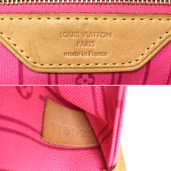 5000001884122785 8 Louis Vuitton Neverfull MM Tote Bag Monogram Rose Canvas Brown Pink