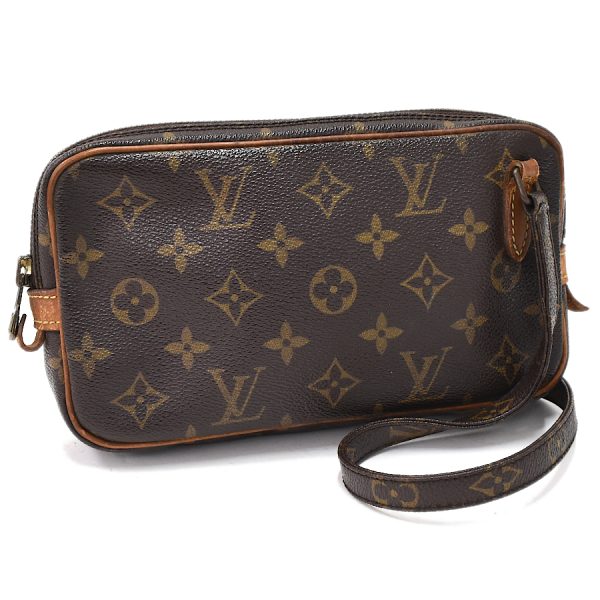 5000001884122825 1 Louis Vuitton Marly Bandouliere Crossbody Shoulder Bag M51828 Monogram Canvas Brown