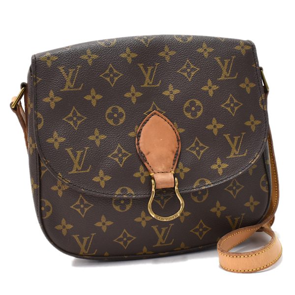 5000001884122880 1 Louis Vuitton Saint Cloud GM Crossbody Shoulder Bag M51242 Monogram Canvas Leather Brown