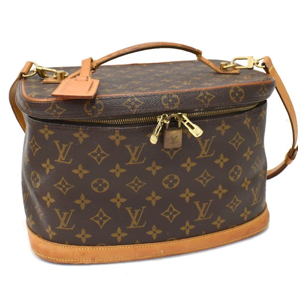 5000001884122974 1 Louis Vuitton Nice 2WAY Vanity Bag Monogram Canvas Leather Brown