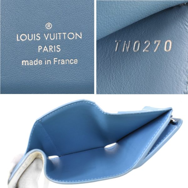 5000001884123007 9 Louis Vuitton Portefeuille Iris XS Trifold Wallet Monogram Mahina Snow Blue Orage