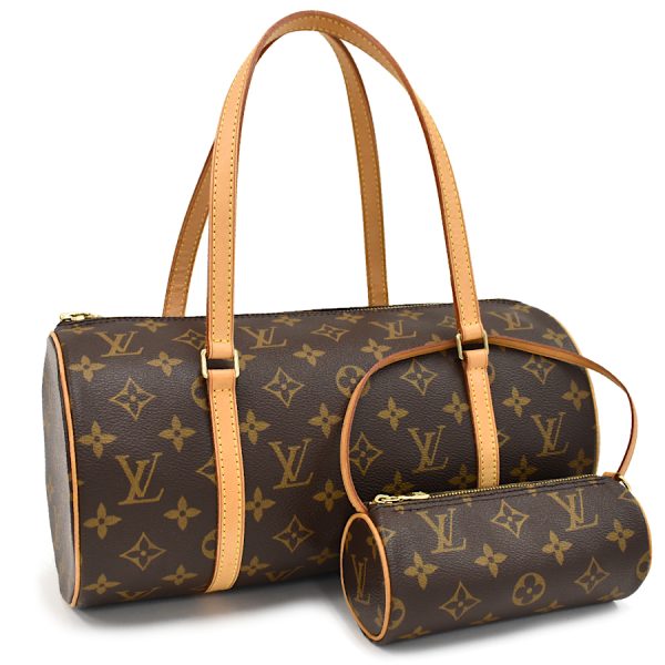 5000001884123013 1 Louis Vuitton Papillon 30 Handbag Monogram Canvas Leather Brown