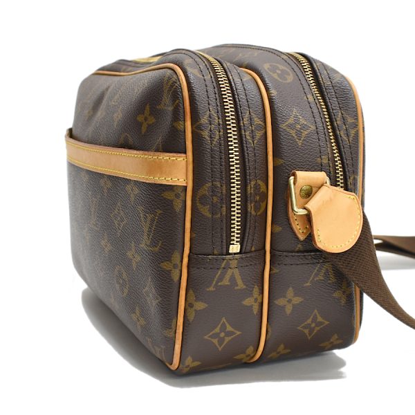 5000001884123054 2 Louis Vuitton Reporter PM Crossbody Shoulder Bag Monogram Canvas Leather Brown