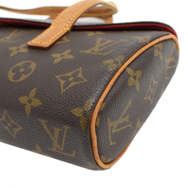 5000001884123069 6 Louis Vuitton Sonatine Handbag Monogram Canvas Brown