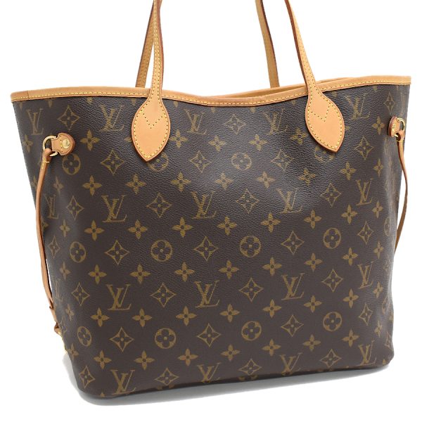 5000001884123842 1 LOUIS VUITTON Neverfull MM Shoulder Tote Bag Monogram Leather Brown