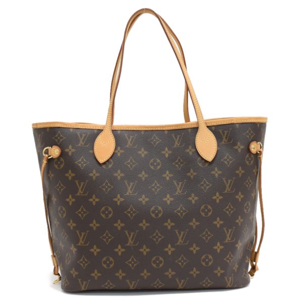 5000001884123842 3 LOUIS VUITTON Neverfull MM Shoulder Tote Bag Monogram Leather Brown