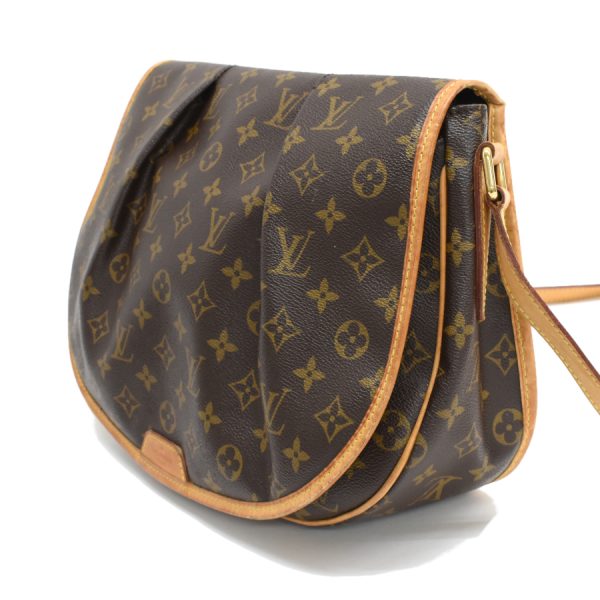 5000001884123954 2 LOUIS VUITTON Menilmontant MM Crossbody Shoulder Bag M40473 Monogram Canvas Leather Brown